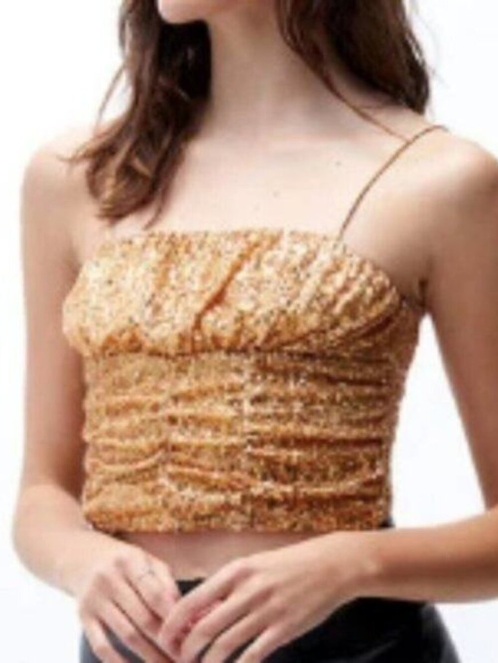 Free People Ta Da Top Gold L